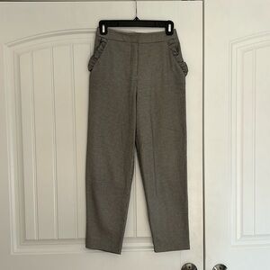 TOPSHOP Women’s High Waisted Ankle Trouser with Ruffle Pocket Detail US2